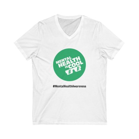 Mental Health Awareness Unisex Jersey Short Sleeve V-Neck Tee