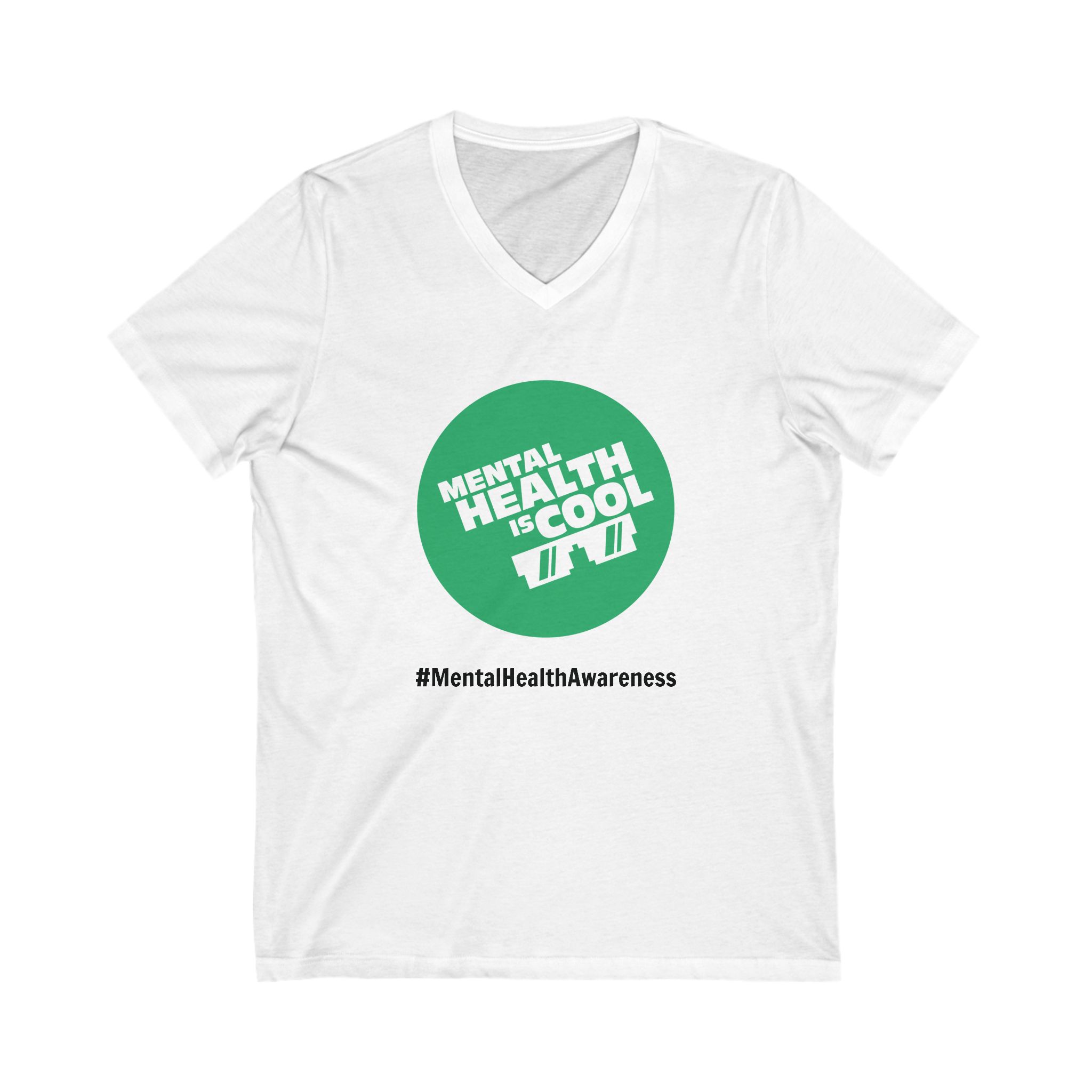Mental Health Awareness Unisex Jersey Short Sleeve V-Neck Tee